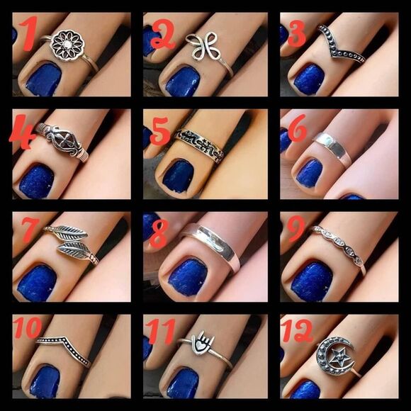 STERLING SILVER TOE RINGS 2 FOR $30.00 - Picture 4 of 10